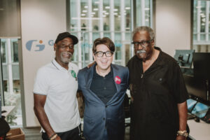 Image showing Sir Viv Richards, Michael McIntyre and Sir Clive Lloyd at the BGC Charity Day 2026